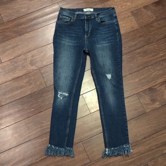 We The Free Skinny Frayed Ankle Distressed Jeans SIZE 29 - Picture 2 of 6